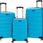 Rockland Melbourne Hardside Expandable Spinner Wheel Luggage, Charcoal, 3-Piece Set (20/24/28)